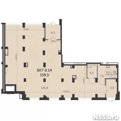 Коммерческая недвижимость 159.5 кв.м, этаж 1/22 фото 2